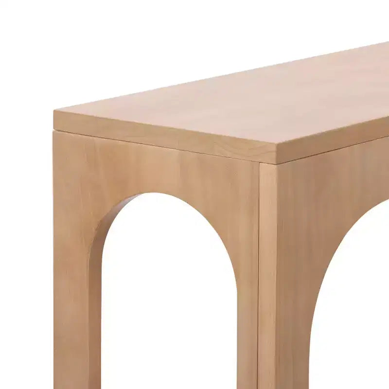 Konsole aus massivem Kiefernholz, schmal, 120,65 cm L x 81,28 cm H