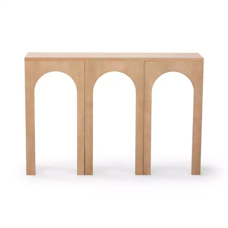 Konsole aus massivem Kiefernholz, schmal, 120,65 cm L x 81,28 cm H
