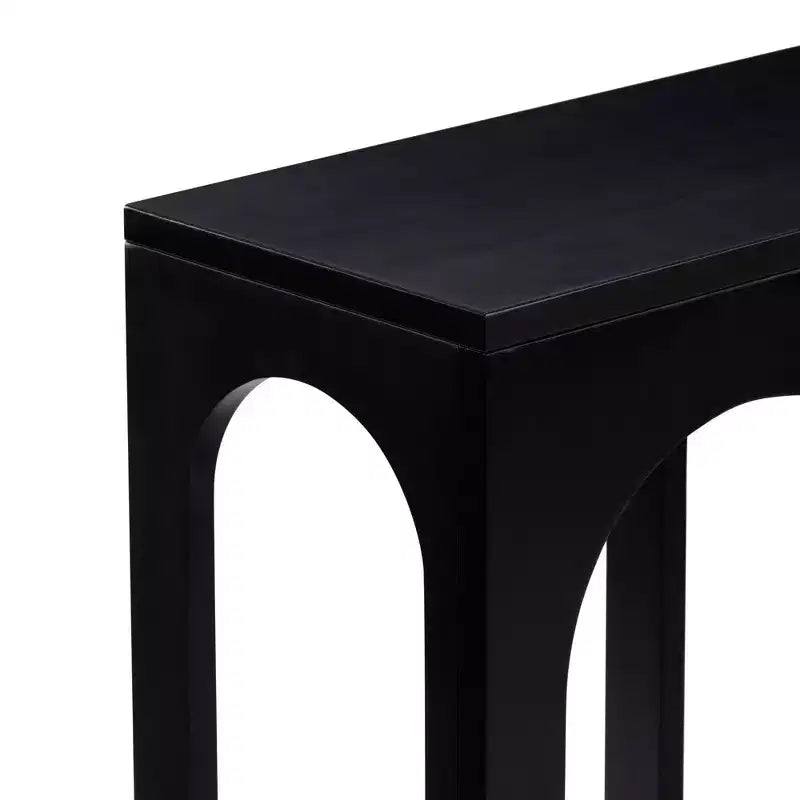 Konsole aus massivem Kiefernholz, schmal, 120,65 cm L x 81,28 cm H