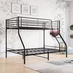 Etagenbett aus Metall (oben Twin, unten Full) mit Schutzgitter 149 cm H