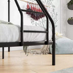 Etagenbett aus Metall (oben Twin, unten Full) mit Schutzgitter 149 cm H