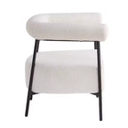 Akzentsessel aus Polyester mit geschwungenem Design und Eisenrahmen, 79 cm hoch