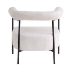 Akzentsessel aus Polyester mit geschwungenem Design und Eisenrahmen, 79 cm hoch
