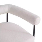Akzentsessel aus Polyester mit geschwungenem Design und Eisenrahmen, 79 cm hoch