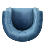 Gepolsterter Clubsessel mit Knopfheftung und Nagelbesatz, 76,8 cm H