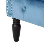 Gepolsterter Clubsessel mit Knopfheftung und Nagelbesatz, 76,8 cm H