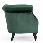 Gepolsterter Clubsessel mit Knopfheftung und Nagelbesatz, 76,8 cm H