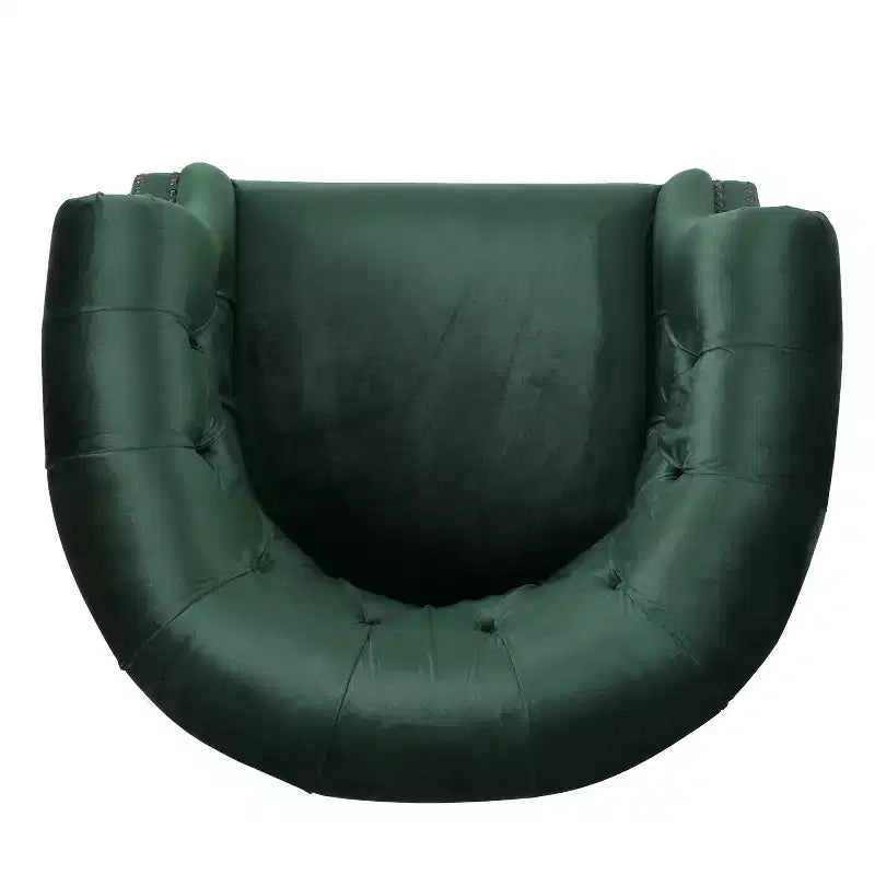 Gepolsterter Clubsessel mit Knopfheftung und Nagelbesatz, 76,8 cm H