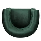 Gepolsterter Clubsessel mit Knopfheftung und Nagelbesatz, 76,8 cm H