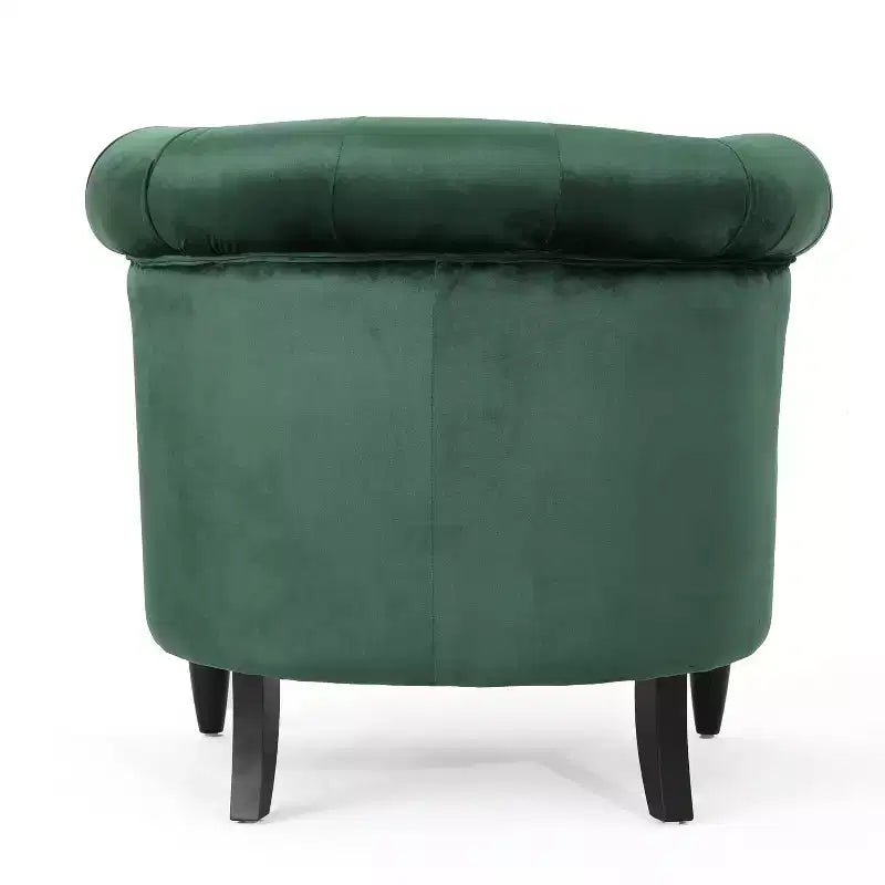 Gepolsterter Clubsessel mit Knopfheftung und Nagelbesatz, 76,8 cm H