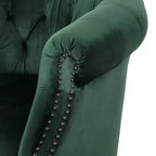 Gepolsterter Clubsessel mit Knopfheftung und Nagelbesatz, 76,8 cm H