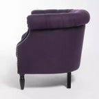 Gepolsterter Clubsessel mit Knopfheftung und Nagelbesatz, 76,8 cm H