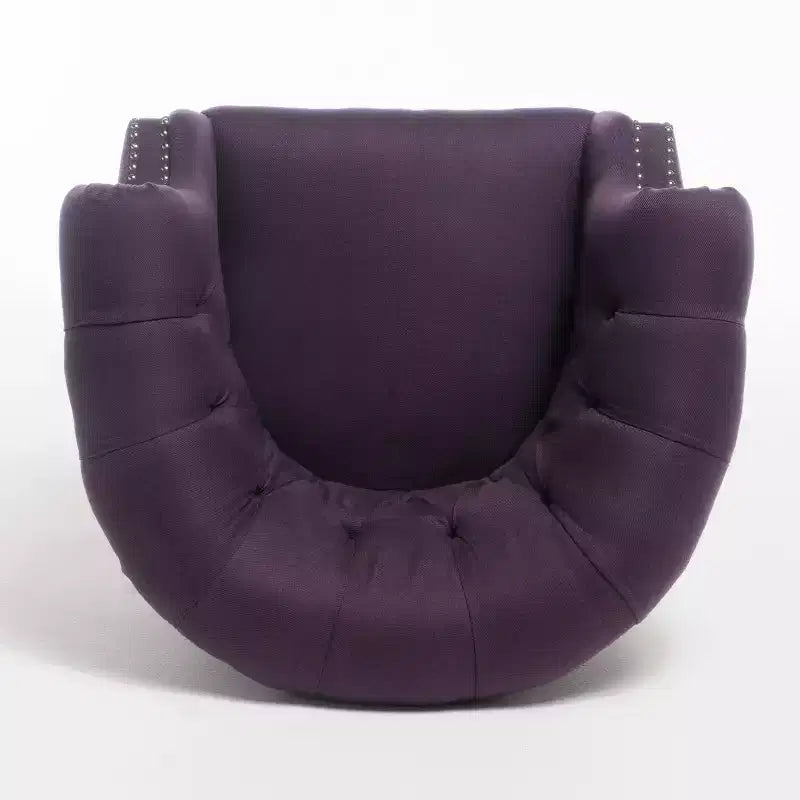 Gepolsterter Clubsessel mit Knopfheftung und Nagelbesatz, 76,8 cm H