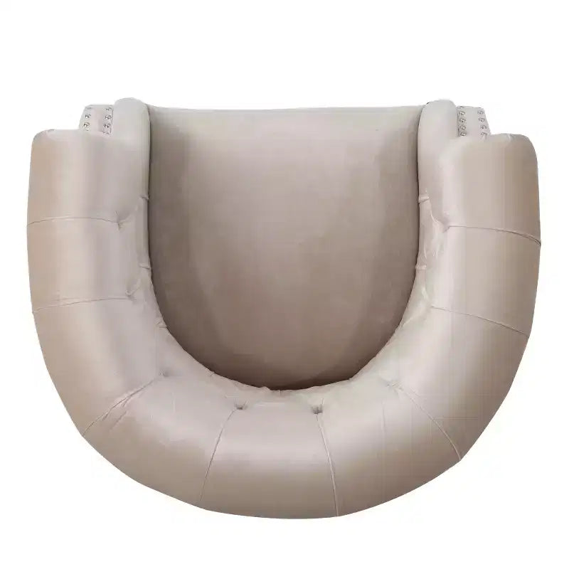 Gepolsterter Clubsessel mit Knopfheftung und Nagelbesatz, 76,8 cm H