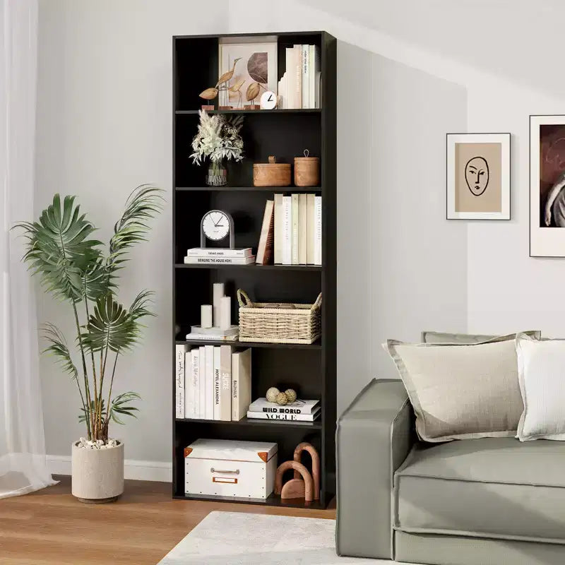 MDF 6-stufiges offenes Bücherregal 59,7 cm B x 177,8 cm H