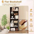 MDF 6-stufiges offenes Bücherregal 59,7 cm B x 177,8 cm H