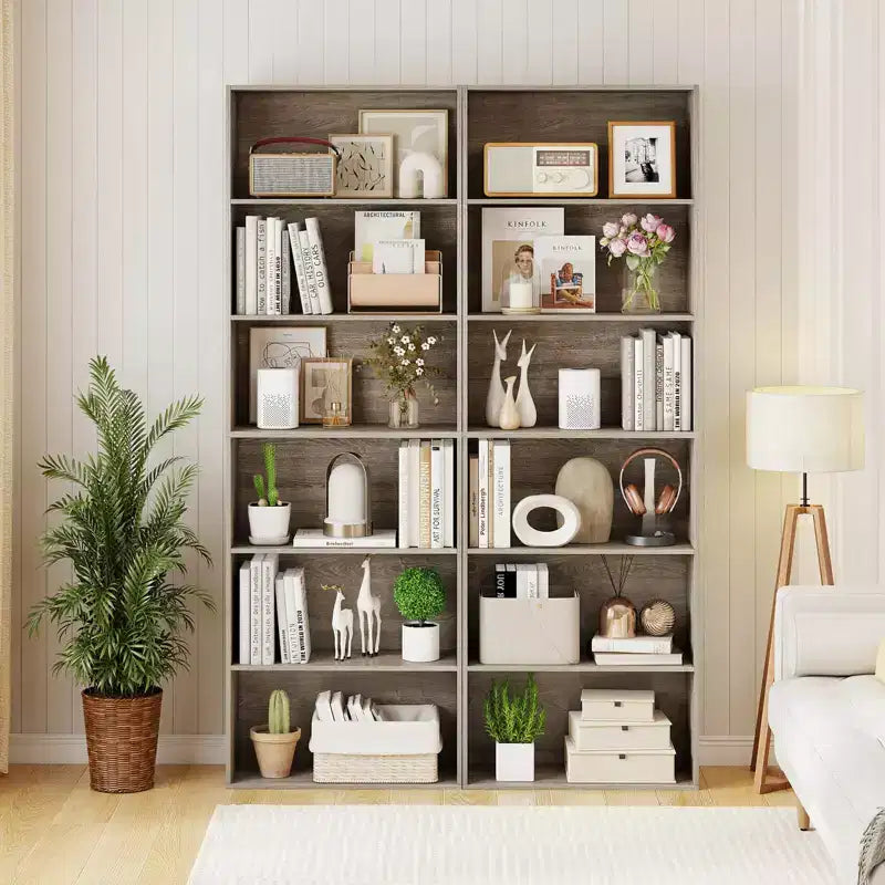 MDF 6-stufiges offenes Bücherregal 59,7 cm B x 177,8 cm H