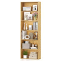 Costway 70 Tall 6-Tier Bookcase with 6 Open Shelves Anti-Toppling Kits for Living Room Brown/Black