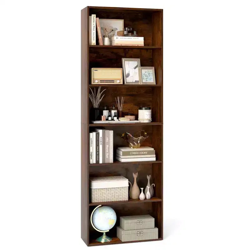 MDF 6-Tier Open Bookcase 23.5"W x 70"H