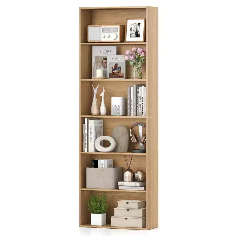 MDF 6-Tier Open Bookcase 23.5"W x 70"H