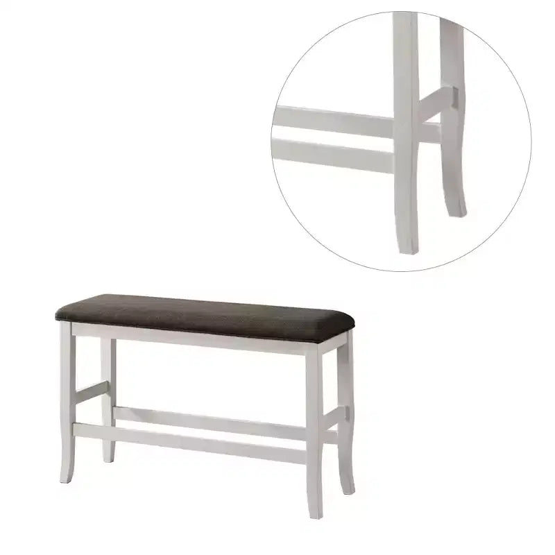 Wood Upholstered Counter Height Bench 41"W x 26"H