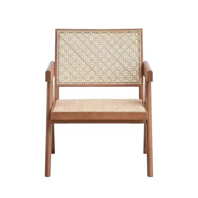 Akzentsessel Rattan und Holz 32"H Natur
