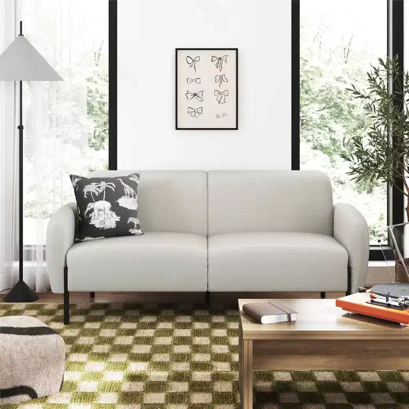 Chenille Polster-Dreisitzersofa mit Metallfüßen 186.7 cm B