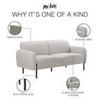 Chenille Polster-Dreisitzersofa mit Metallfüßen 186.7 cm B