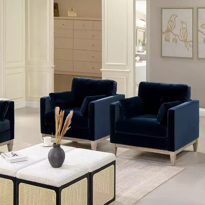 Velvet Upholstered Farmhouse Arm Chair 36''