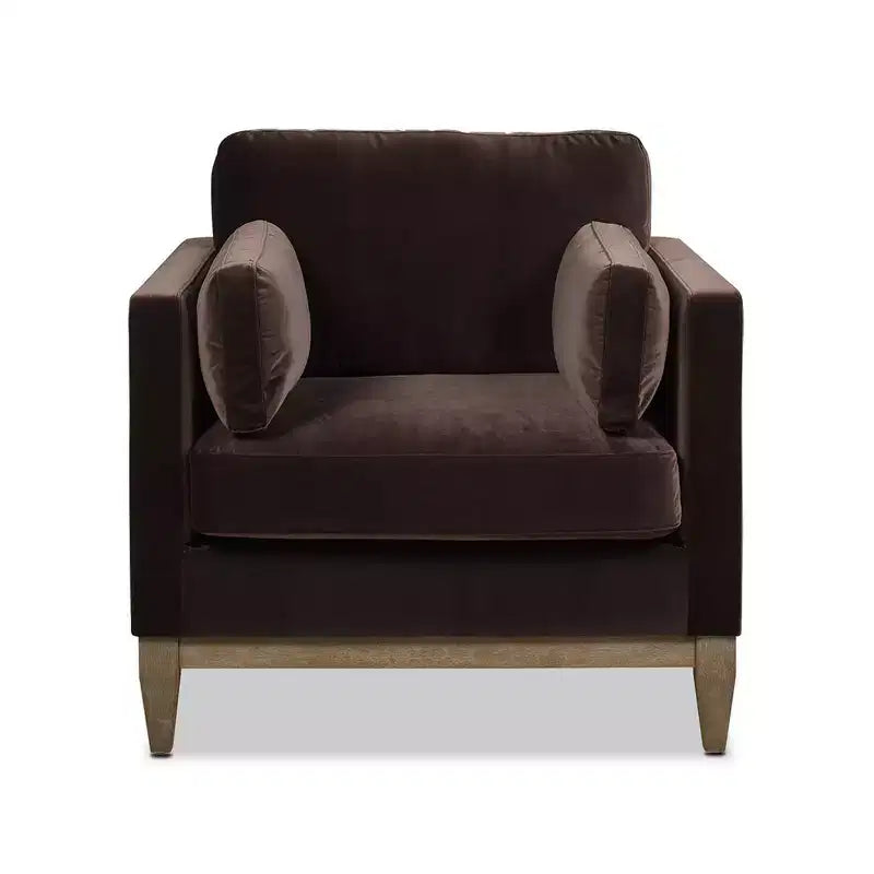 Velvet Upholstered Farmhouse Arm Chair 36''