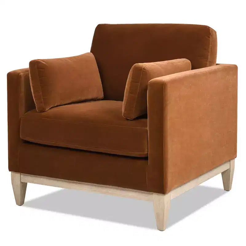 Velvet Upholstered Farmhouse Arm Chair 36''