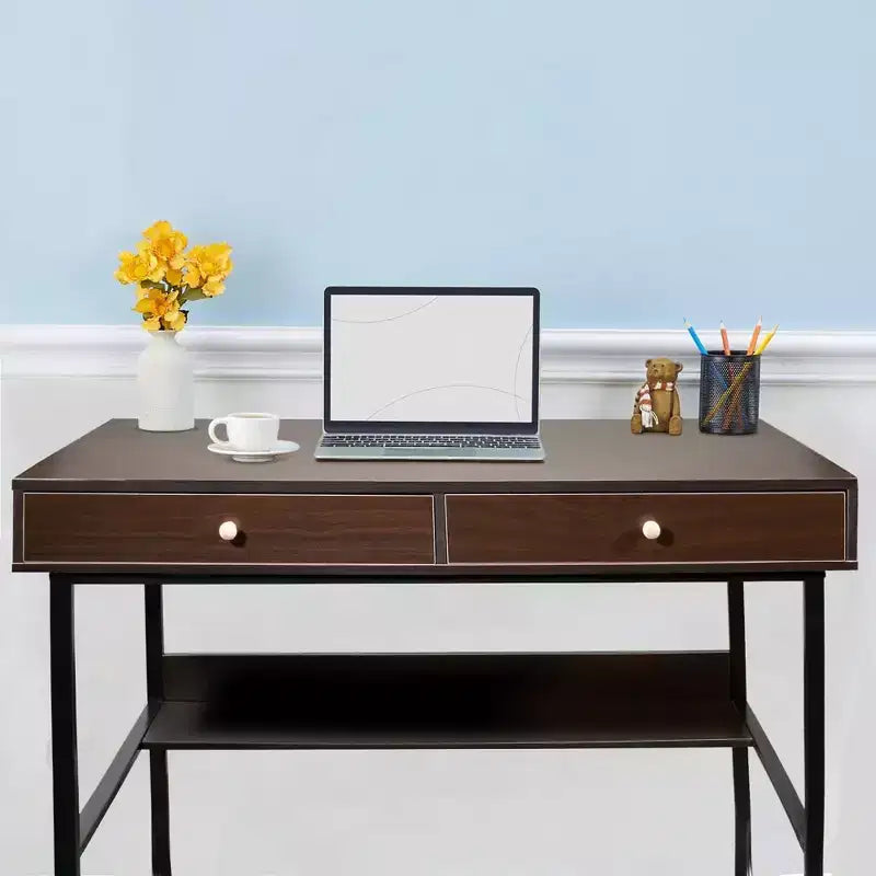 MDF-Schreibtisch mit Schubladen 119 cm