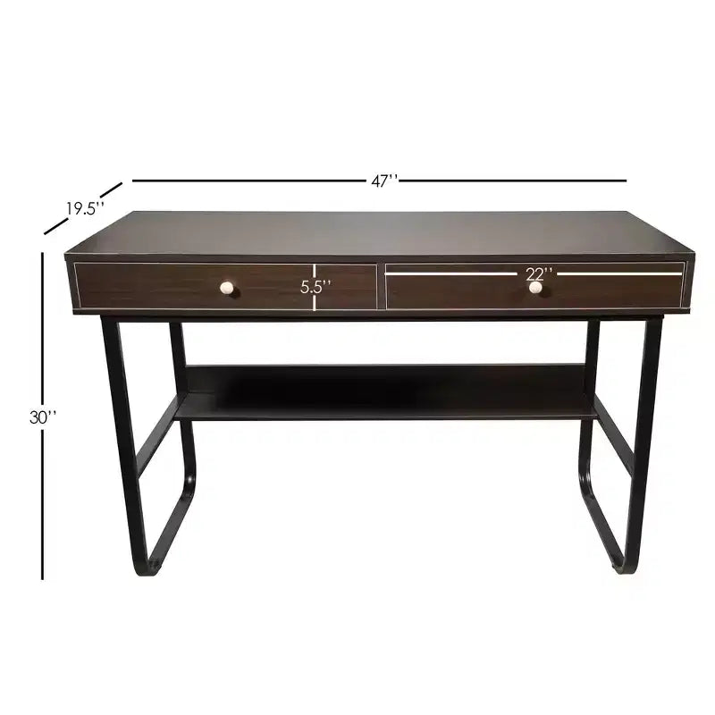 MDF-Schreibtisch mit Schubladen 119 cm