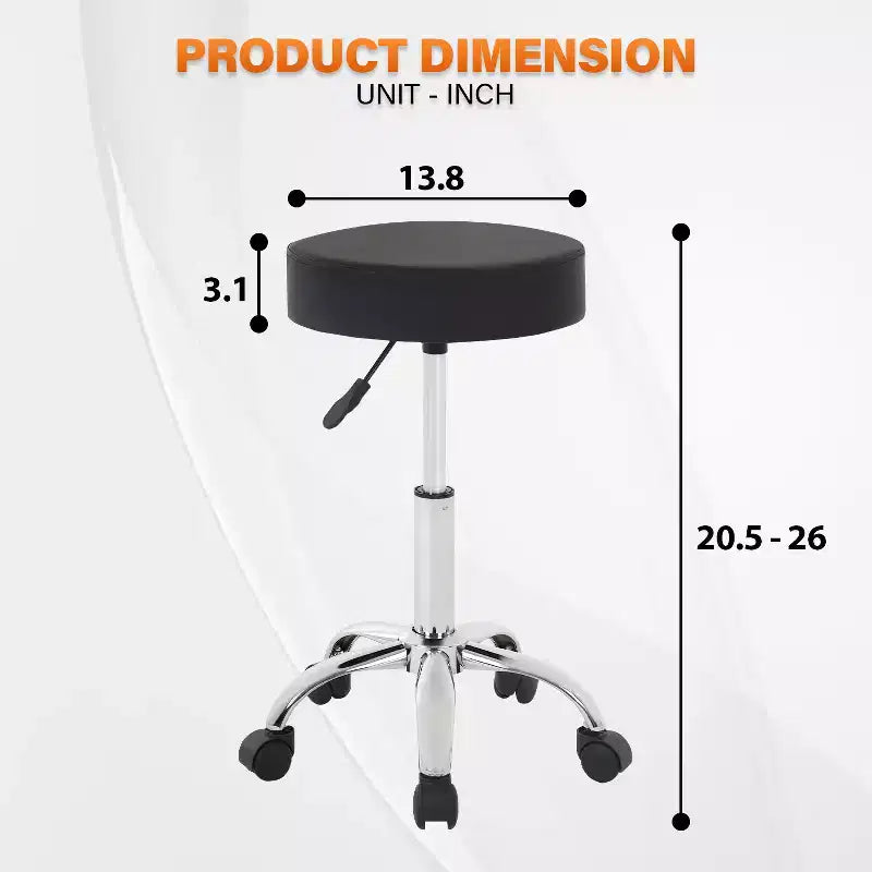 Metall-Rollhocker mit verstellbarer Höhe