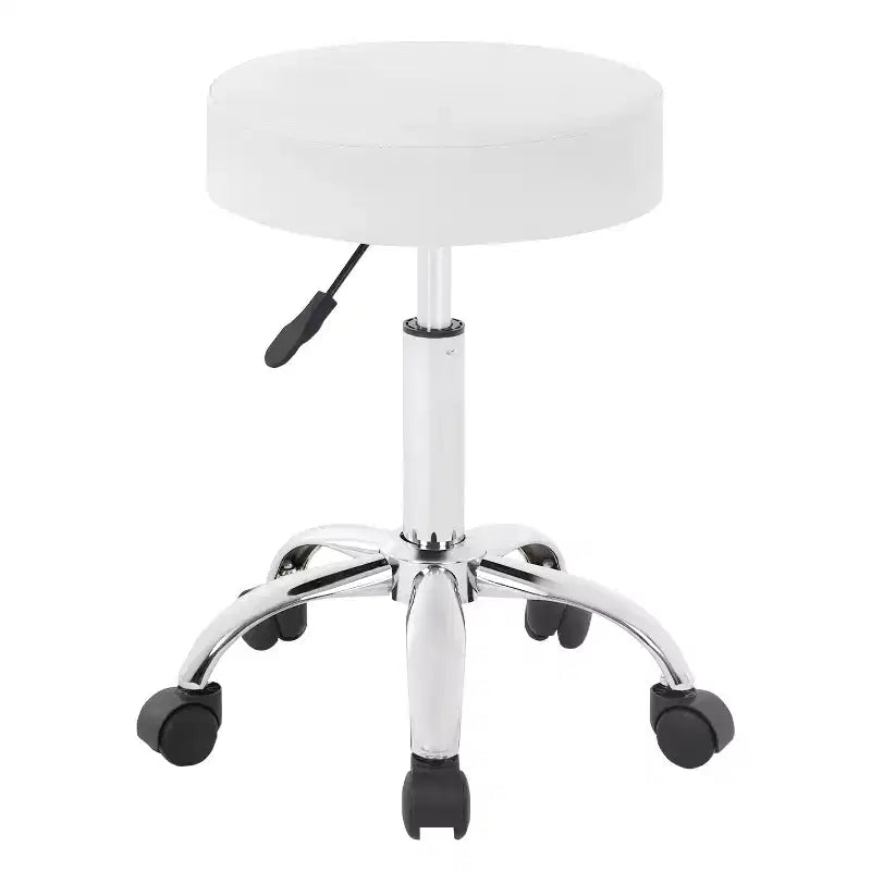 Metal Swivel Rolling Stool with Adjustable Height