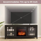 MDF-Kamin-TV-Ständer mit elektrischem Einsatz 58 Zoll