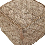 Jute-Würfel-Sitzhocker mit Quasten 45,7 cm