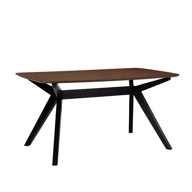 Rubberwood Dining Table with Cross-Leg Base 59''