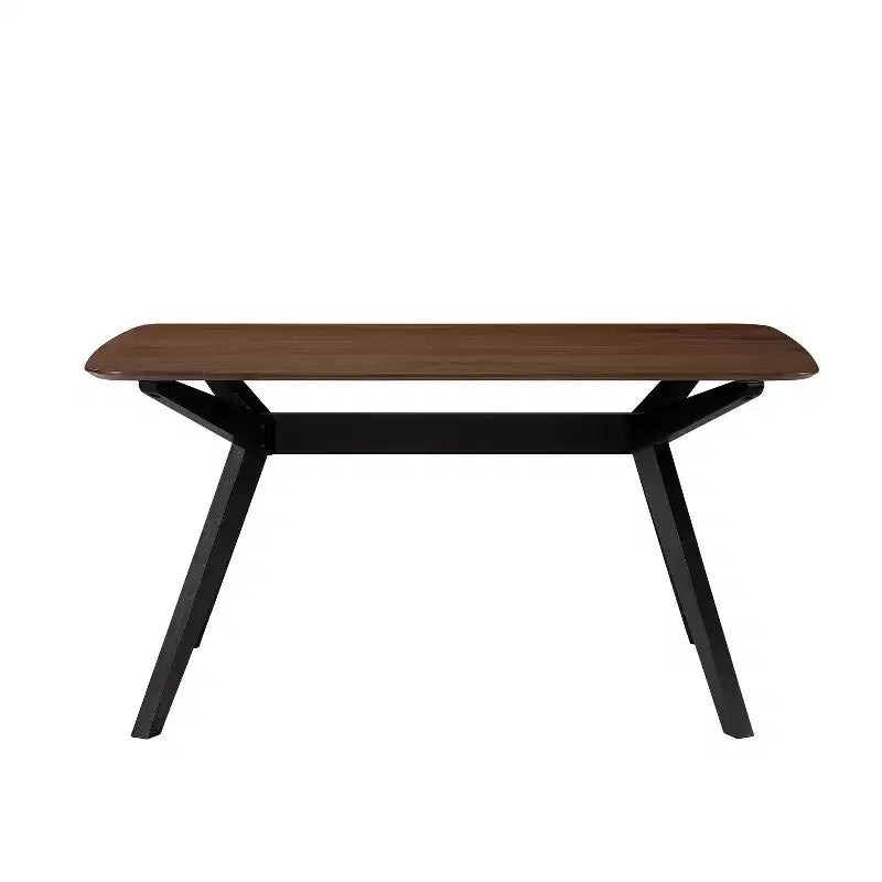 Rubberwood Dining Table with Cross-Leg Base 59''