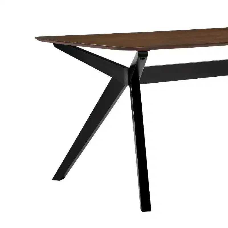 Esstisch aus Kautschukholz mit Kreuzfuß 150 cm