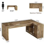 MDF L-förmiger Chefschreibtisch mit Aktenschrank 180 cm