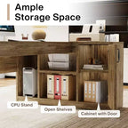 MDF L-förmiger Chefschreibtisch mit Aktenschrank 180 cm