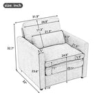 Chenille Polster-3-Sitzer-Sofa 226 cm
