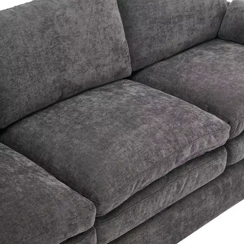 Chenille Polster-3-Sitzer-Sofa 226 cm