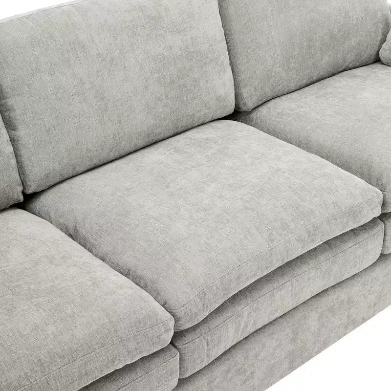 Chenille Polster-3-Sitzer-Sofa 226 cm