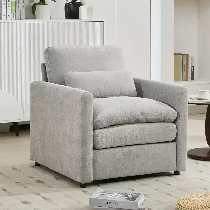 Chenille Upholstered 3-Seater Sofa 89''