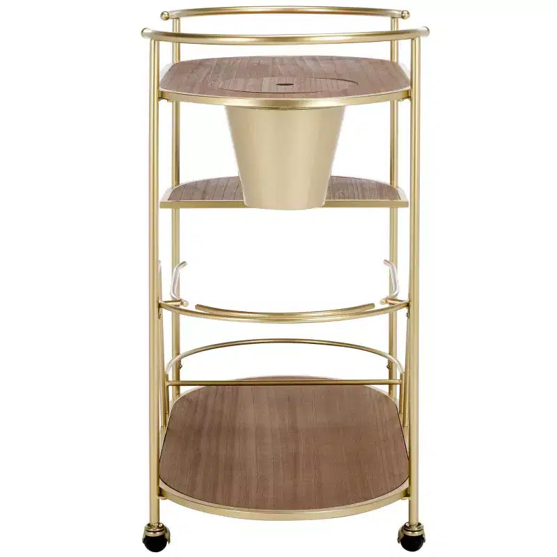 Servierwagen Eisen 2-stöckig mit Flaschenkühler 87 cm
