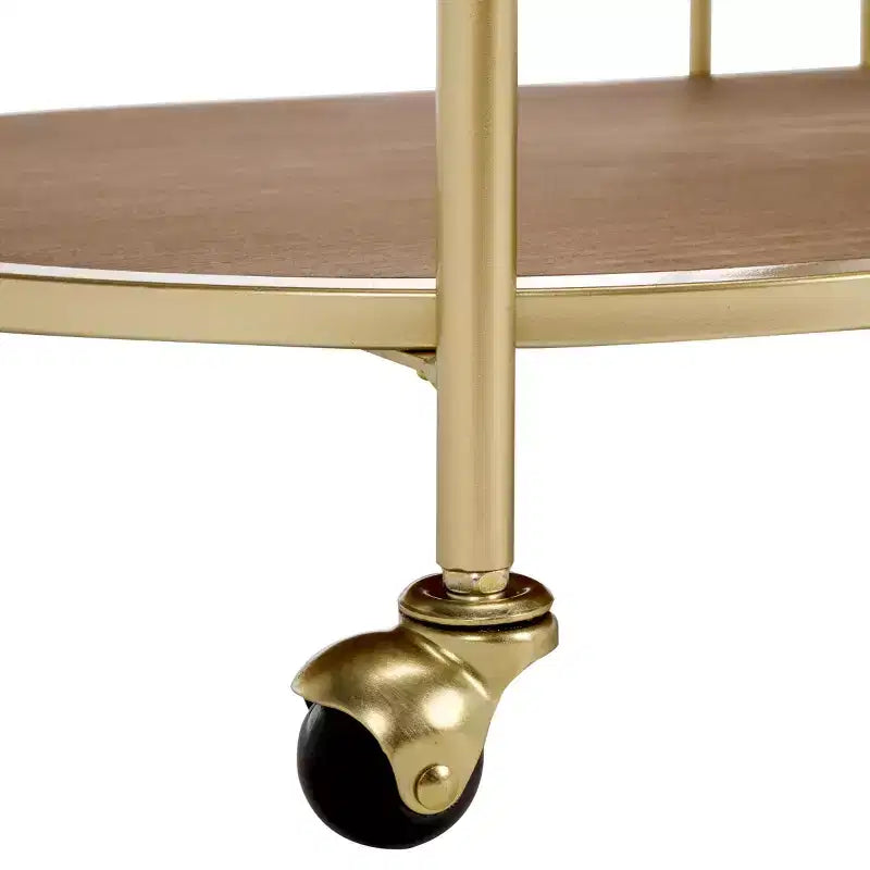 Servierwagen Eisen 2-stöckig mit Flaschenkühler 87 cm