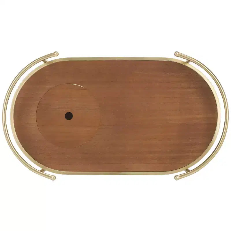 Servierwagen Eisen 2-stöckig mit Flaschenkühler 87 cm