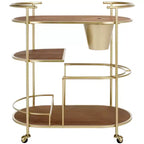 Servierwagen Eisen 2-stöckig mit Flaschenkühler 87 cm